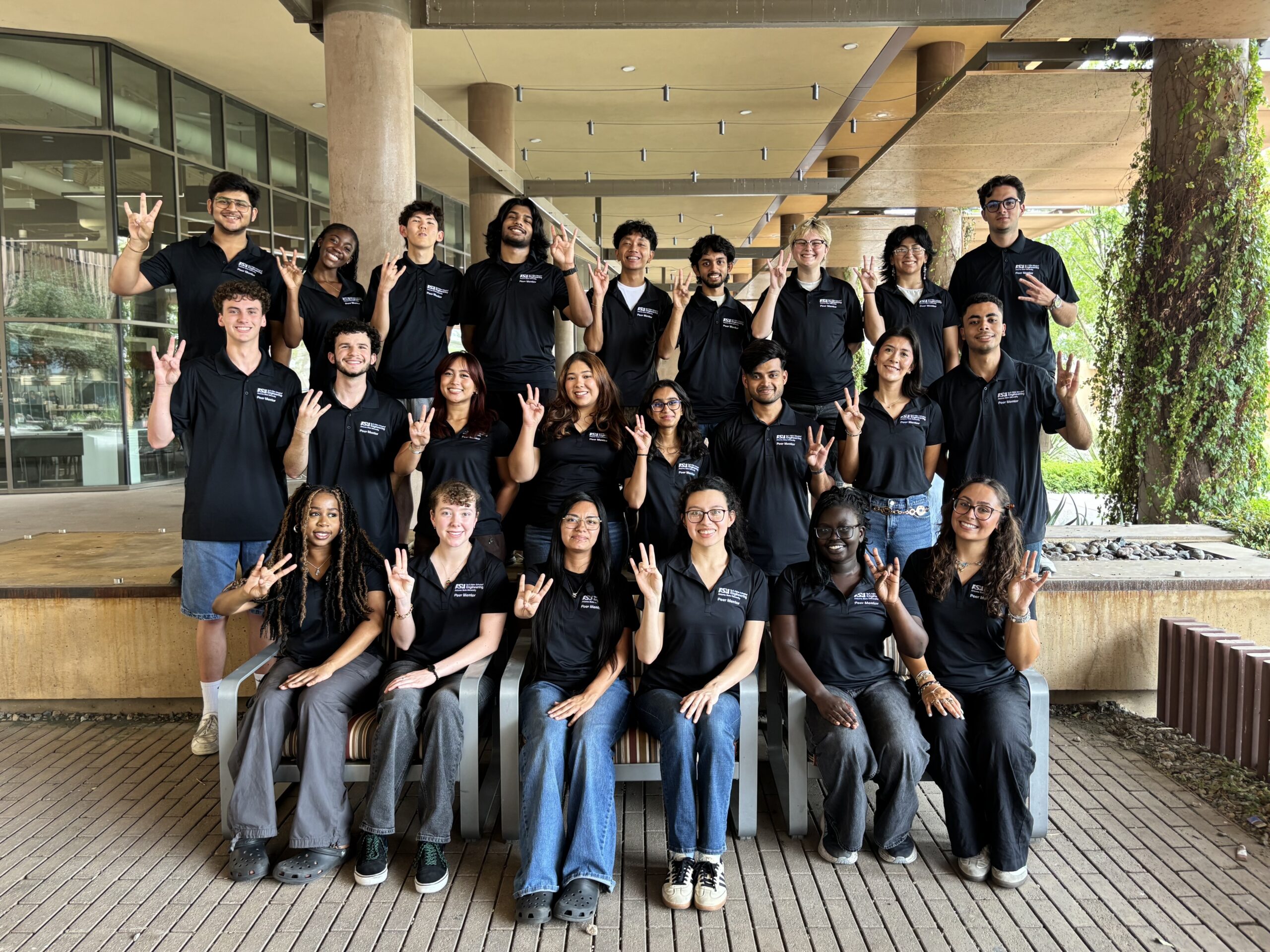 The peer mentors in a group photo.