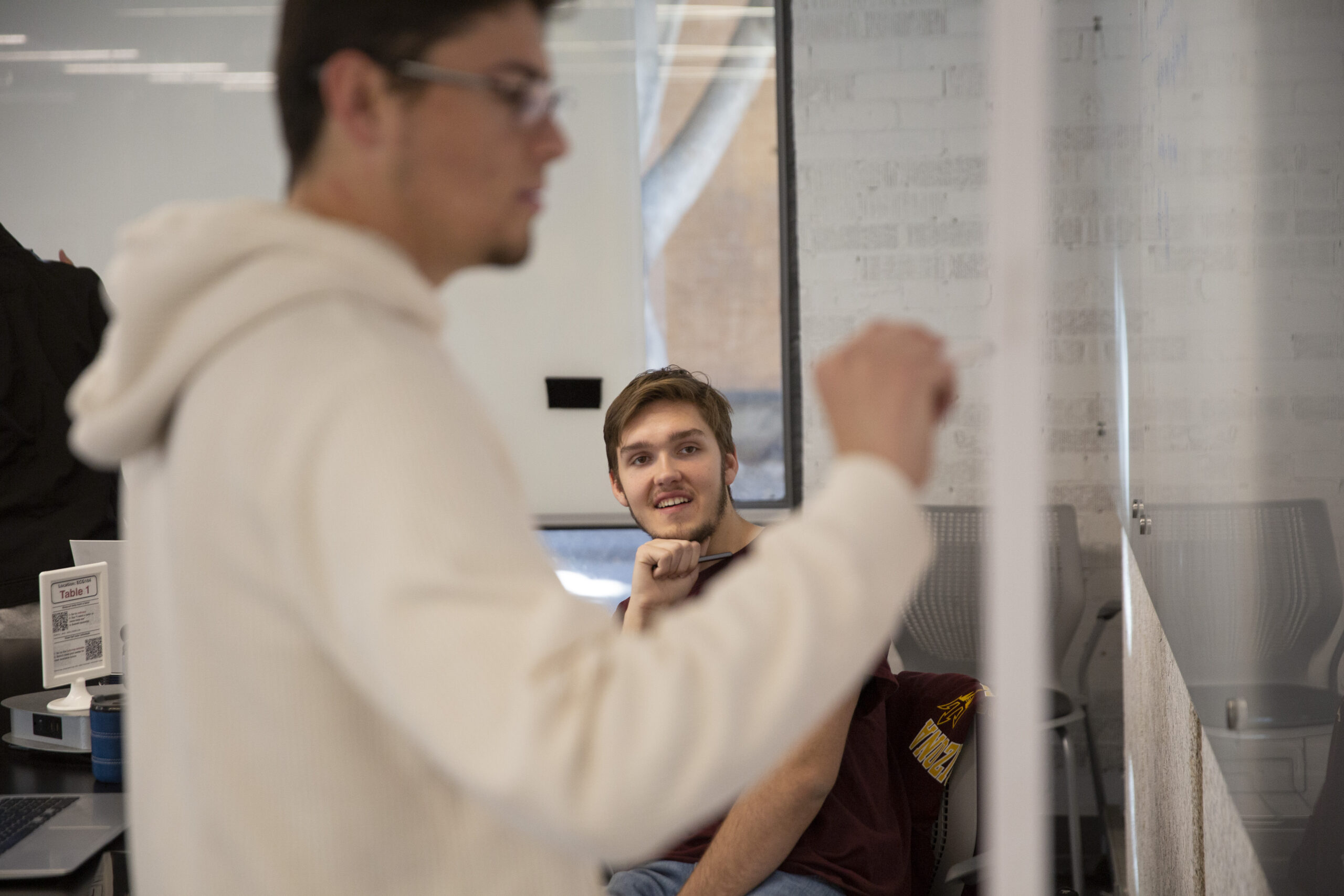 A Fulton Schools tutor works with a student in a Fulton Schools Tutoring Center.