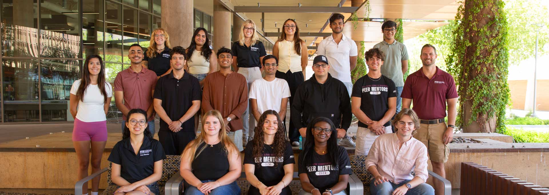 The peer mentors in a group photo.