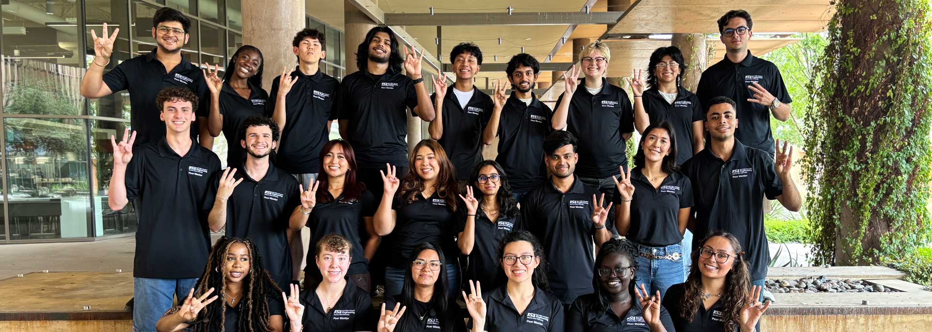 The peer mentors in a group photo.